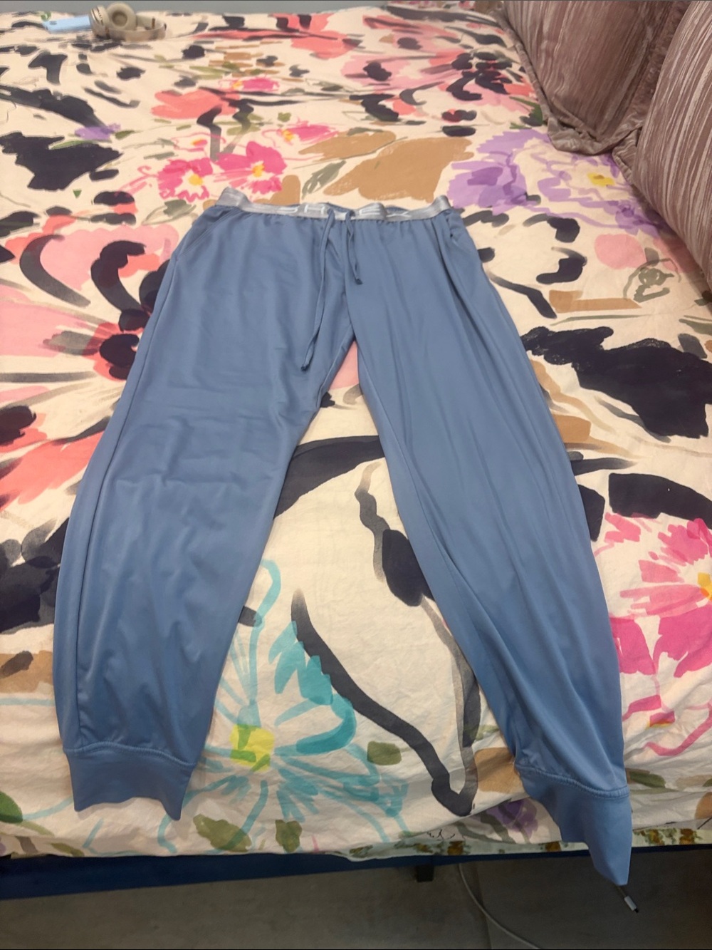 Light Blue Women's Sleep Jogger Pants - Unbranded